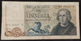 Italia – Billete Banknote De 5.000 Liras – 1971 – Firmas: Carli - Lombardo - 5.000 Lire