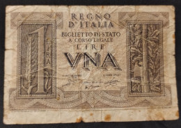 Italia – Billete Banknote De 1 Lira – 1939 - Italië – 1 Lira