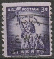 USA 1954  Mi-Nr.656 O Gestempelt Rollenmarke Freiheitsstatue ( U 52) Günstige Versandkosten - Roulettes