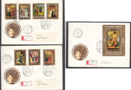 Hungary 1973 - Paintings By Unknown Hungarian Painters, Mi-Nr. 2907/13+Bl. 102A, 3 FDC - FDC