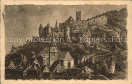 41579152 Wertheim Main Ortsblick Mit Schloss Wertheim - Wertheim