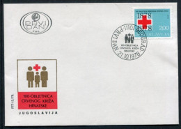 YUGOSLAVIA 1978 Croatian Red Cross Centenary FDC  Michel  1748 - FDC