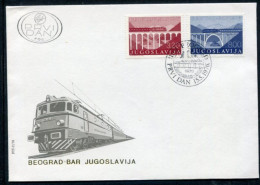 YUGOSLAVIA 1976 Belgrade-Bar Railway FDC  Michel  1638-39 - FDC