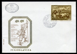 YUGOSLAVIA 1976 Centenary Of Montenegrin Liberation War FDC  Michel  1648 - FDC