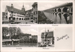 41577402 Bietigheim-Bissingen Marktplatz Ullrichsbrunnen Viadukt Enzsteg Rathaus - Bietigheim-Bissingen