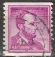 USA 1954  Mi-Nr.657 O Gestempelt Rollenmarke Abraham Lincoln ( U 53) Günstige Versandkosten - Rollenmarken