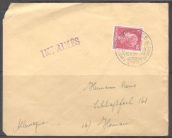 Luxembourg. Stamps Sc. 254 Grand Duchess Charlotte On Letter, Sent From Rumelange Roches Rouge On 30.09.1959 To Germany. - Cartas & Documentos