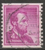 USA 1954  Mi-Nr.657 O Gestempelt Rollenmarke Abraham Lincoln ( U 58) Günstige Versandkosten - Ruedecillas