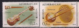 2014 Aserbaidschan / Azerbaijan / Azerbaidjan Mi. 1038-9 **MNH   Europa: Volksmusikinstrumente. - 2014