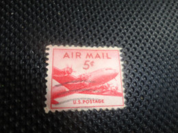 TIMBRE : : U.S. Postage  5c AIR MAIL Avion Vers La Droite (vers 1950) - Usados