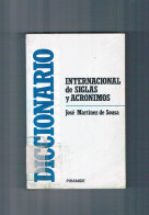 Diccionario Internacional De Siglas Y Acronimos Piramide 1984 - Otros & Sin Clasificación