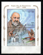 VATICANO - 1999 - BEATIFICAZIONE DI PADRE PIO - FOGLIETTO - SOUVENIR SHEET - USATO - Usati