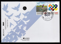 Bosnia Serbia 2023 Europa CEPT PEACE The Highest Value Of Humanity Joint Issue, Set FDC - 2023