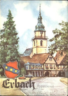 41576427 Erbach Odenwald Stadtkirche Luftkurort Wappen Kuenstlerkarte Erbach - Erbach