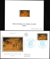 France 1993 Y&T Serv. 111. Feuillet Non Dentelé + FDC. Préhistoire, Peintures Rupestres Du Tassili N'affer Au Sahara. - Préhistoire