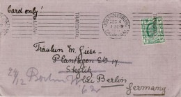 TRANSVAAL 1908 LETTER SENT FROM JOHANNESBURG TO BERLIN - Transvaal (1870-1909)