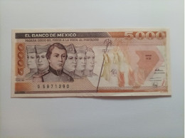 Billete De México De 5000 Pesos, Año 1989, AUNC - Mexiko