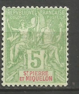 SAN PEDRO Y MIQUELON YVERT NUM. 72 NUEVO SIN GOMA - Unused Stamps