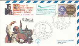 VATICAN Cover 2-79,popes Travel 1980 - Covers & Documents