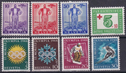 Schweiz - Zuschlagsausgaben 1936/1945 - Postfrisch/**/MNH - Verzamelingen