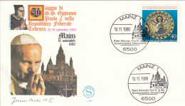 GERMANY Berlin Cover 2-83,popes Travel 1980 - Covers & Documents