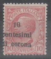 Trento E Trieste 1919 - Effigie 10 C. * Soprastampa Spostata A Sinistra - Trento & Trieste