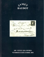 VENTES JAMET – JF BAUDOT  2004  1 Catalogue De Vente. - Catalogi Van Veilinghuizen