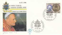 VATICAN Cover 2-94,popes Travel 1981 - Briefe U. Dokumente