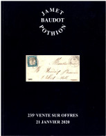 VENTES JAMET – JF BAUDOT  2020  1 Catalogue De Vente. - Auktionskataloge