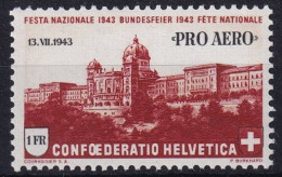 MiNr. 422 Schweiz 1943, 13. Juli. Sonderpostflug „Pro Aero 1943“ - Postfrisch/**/MNH - Ungebraucht