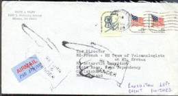 U.S.A.(1978) Vulcanologist Team. Letter Sent To Director Of NZ-French-US Team Of Vulcanologists On Mt. Erebus. Marked "R - Omslagen Van Evenementen