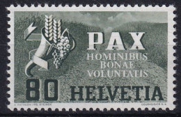 MiNr. 454 Schweiz 1945, 9. Mai. Waffenstillstand In Europa - Postfrisch/**/MNH Füllhorn, Straße, Ährenfeld - Unused Stamps