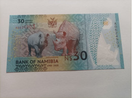 Billete De Namibia De 30 Dólares, Serie A, Conmemorativo, Año 2020, UNC - Namibia