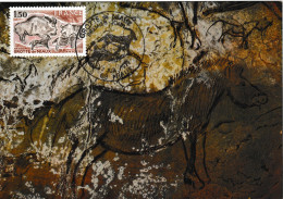 France 1973 Y&T 2043.  Carte Maximum. Grotte Préhistorique De Niaux. Cheval - Prehistory