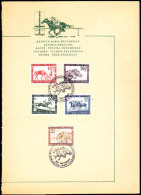 AUSTRIA(1946) Race Horses.  Some Kind Of Philatelic Form Or Brochure (one Page) Commemorating The Austria Prize Race.  S - Probe- Und Nachdrucke