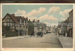 11569027 Stratford-on-Avon Henley-Street Showing Shakespeare`s House Stratford-o - Andere & Zonder Classificatie