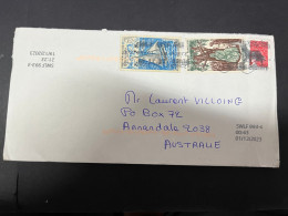 11-1-2024 (4 W 54) France X 2 Covers Posted To Australia (during 2023) - Lettres & Documents