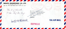 L73730 - Japan - 1974 - ¥200 AbsFreistpl "Niigata ..." A LpEilBf SHITAYA -> Grossbritannien, M Firmenint Vermerk - Cartas & Documentos