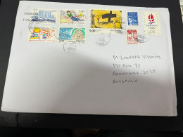 11-1-2024 (4 W 54) France X 1 Large Cover Posted To Australia (during 2023) 23 X 16 Cm - Lettres & Documents