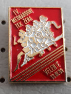 Athletics Running, 4th Women's International Running Velenje 1980 Slovenia Ex Yugoslavia Pin - Athletics