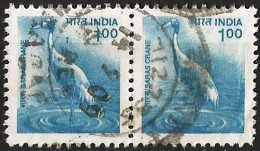 India 2000 - Mi 1770 - YT 1536 ( Bird : Sarus Crane ) Pair - Gebraucht