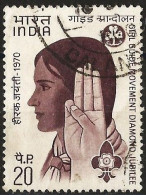 India 1970 - Mi 516 - YT 315 ( Scouting : Diamond Jubilee Of Girl Guide Movement ) - Gebruikt