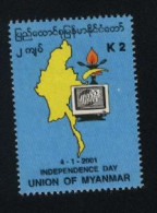 BURMA/MYANMAR STAMP 2001 ISSUED INDEPEDENCE DAY COMMEMORATIVE SET, MNH - Myanmar (Birmanie 1948-...)