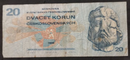 Checoslovaquia – Billete Banknote De 20 Korun – 1970 – Serie F - Czechoslovakia