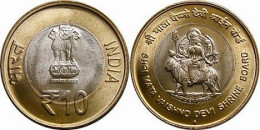 INDIA 2012 SHRI MATA VAISHNO DEVI 10 RUPEES UNC COIN RARE - Inde