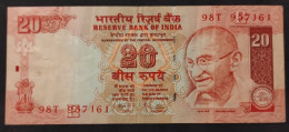 India – Billete Banknote De 20 Rupias – 2010 - Inde