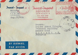 YUGOSLAVIA 1969  AIRMAIL COVER TO PAKISTAN WITH SLOGAN  METER MARK. - Poste Aérienne