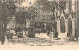 FRANCE - Nice - Vue Sur L'avenue De La Gare - Animé - Carte Postale Ancienne - Andere & Zonder Classificatie