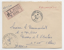 GUERRE ALGERIE LETTRE FRANCHSIE REC POSTE AUX ARMEES 29.1.1958 AFN + 1ER BATAILLON DE CHASSEURS ALPINS + VERSO - Guerra D'Algeria