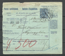 HUNGARY Ungarn 1929 Bulletin S'expedition Packet Card Paketenkarte O Budapest O Nyiregyhaza - Andere & Zonder Classificatie